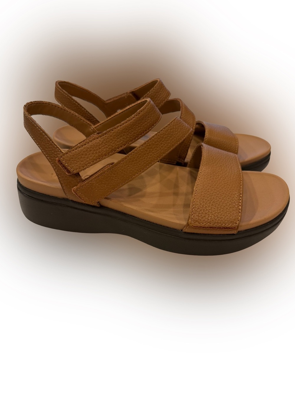 Vionic Sophia Slingback Sandals Brown Leather Size 6.5 W NEW